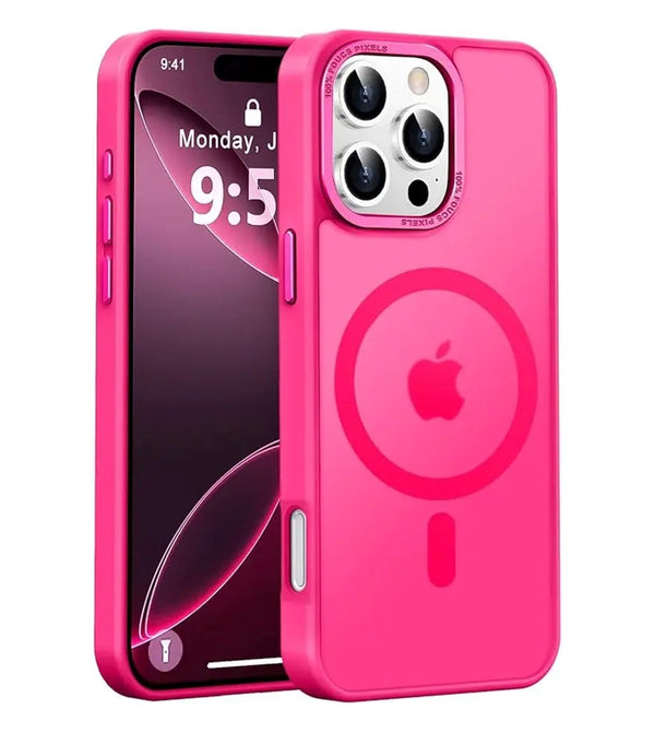 iPhone 16 Pro Max MagSafe Case – 13ft Drop Protection (Hot Pink)